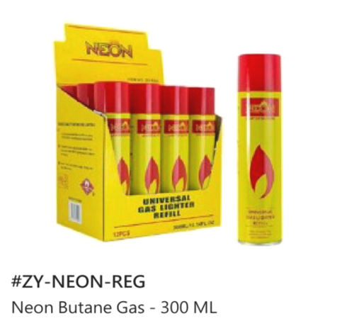 Neon Regular Yellow Butane | 300ml | Item ZY-NEON-REG | 12ct