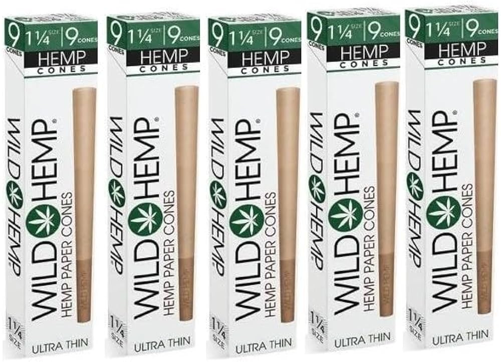 Wild Hemp Cones | Ultra Thin Unbleached | 1-1/4" | 9ct