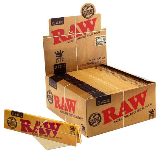 Raw Classic King Size Slim | 50 Booklets | 32 Leaves