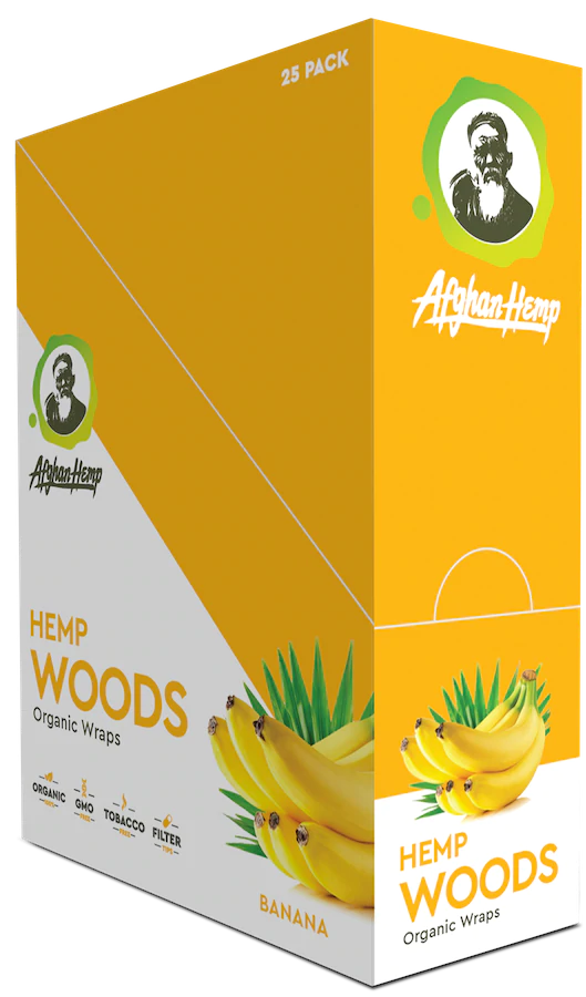 Afghan Hemp Blunt Wraps | Hemp Woods | 2pk | 25ct |