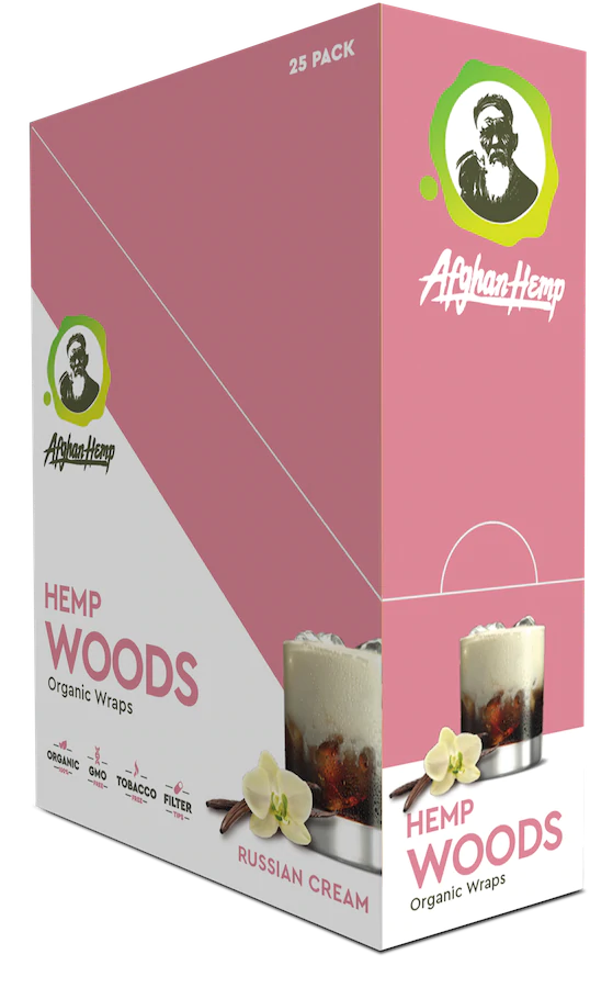 Afghan Hemp Blunt Wraps | Hemp Woods | 2pk | 25ct |