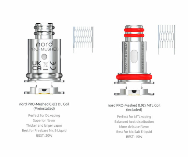 Smok Nord Pro | Meshed 0.9 Ohm MTL Replacement Coils | 5pk | 1ct