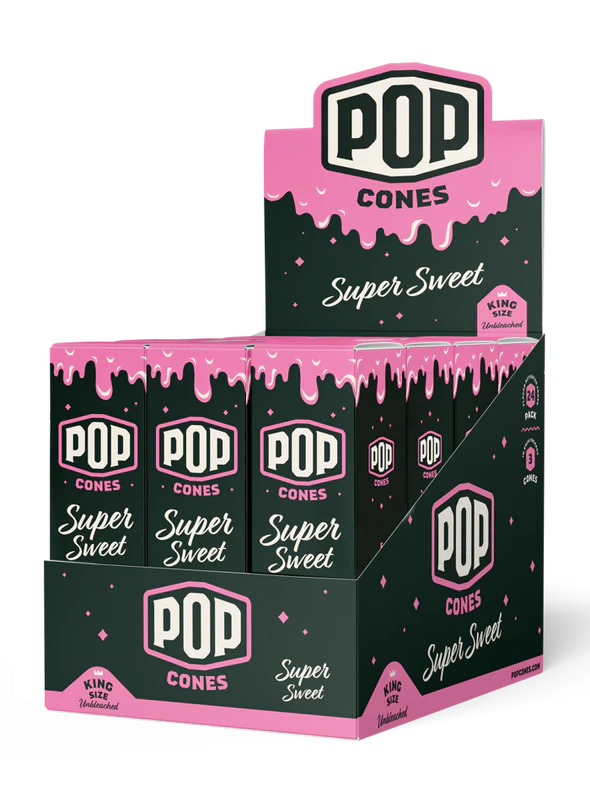 Pop Cones | King Size | Unbleached | 3 Cones | 24ct