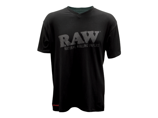 RAW Black V-Neck T-shirt |