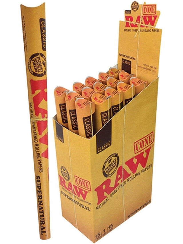 Raw Classic Pre-Rolled Cones | Supernatural | 1pk | 15ct