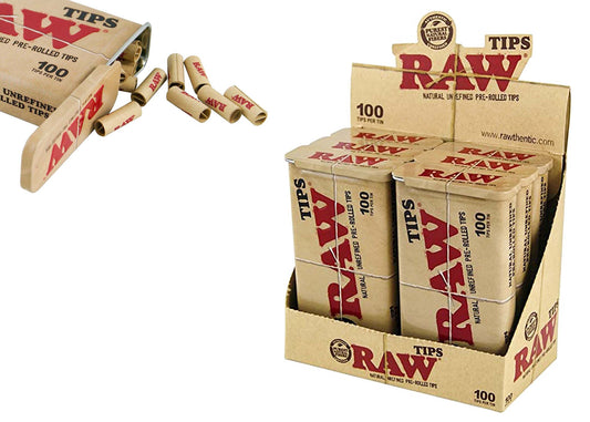 RAW Pre-Rolled Tips Tin | 100ct