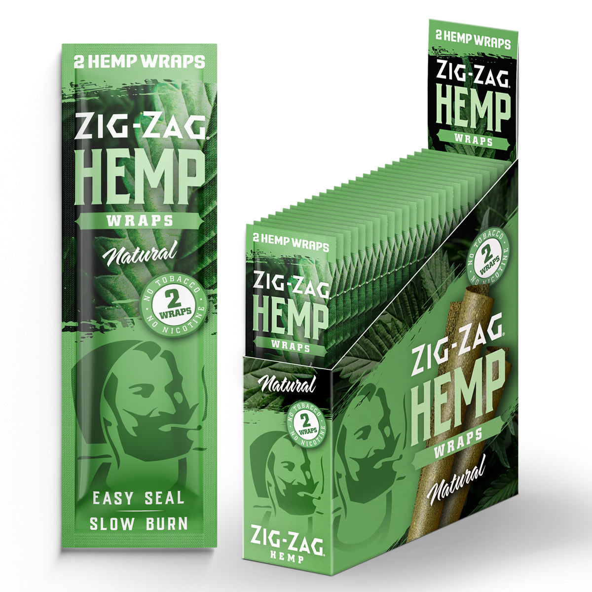 Zig-Zag Hemp Wraps | 2pk | 25ct |