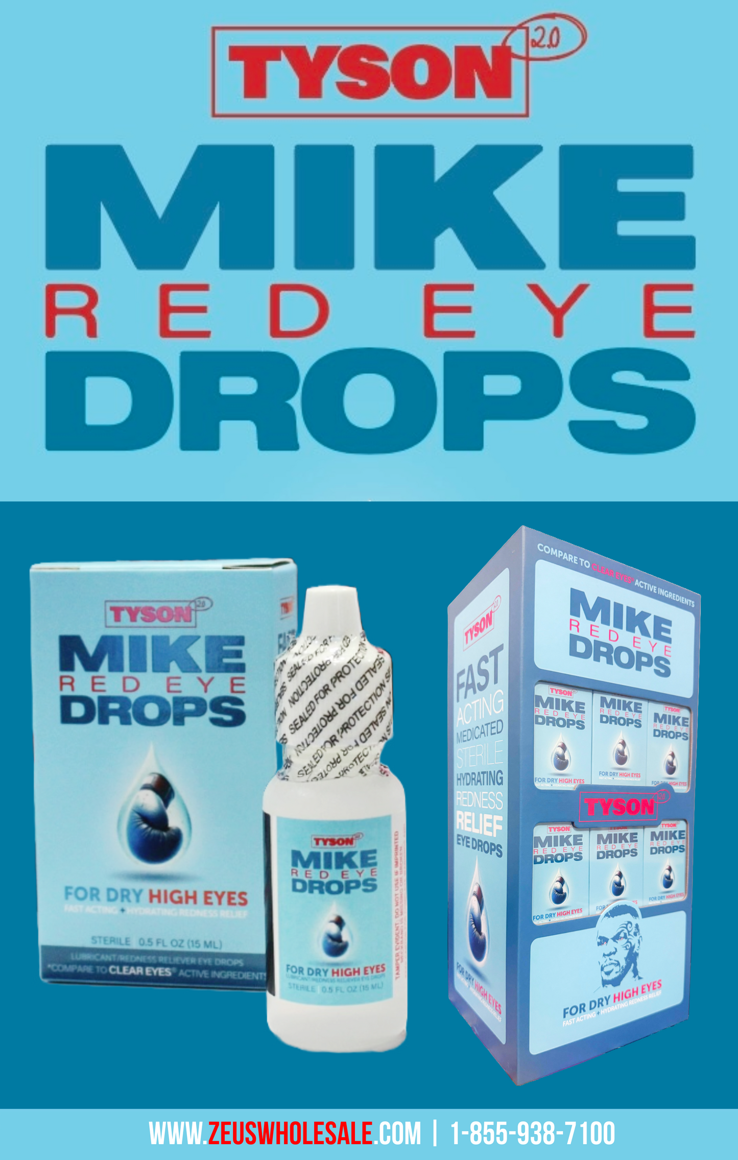 Mike Tyson | Red Eye Drops | 0.5oz | 30ct