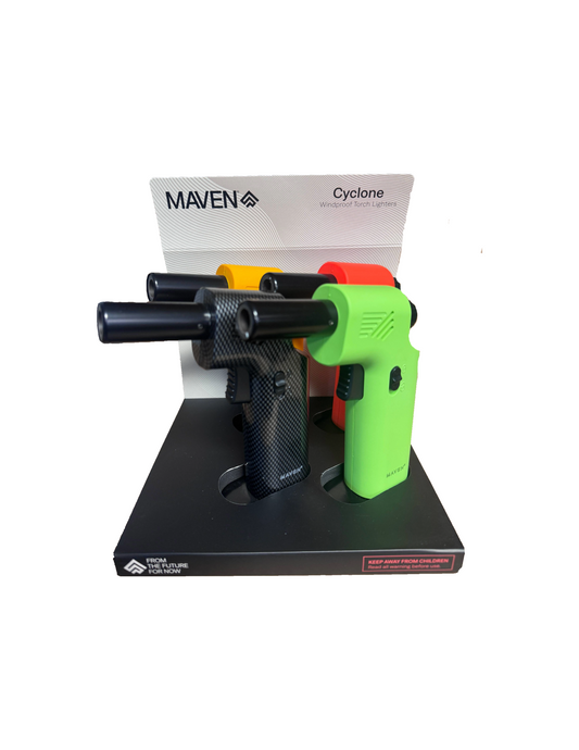Maven Torch Lighters | Cyclone | Item 99-D164 | 4ct