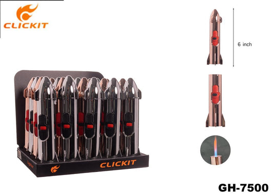 Clickit Lighters | Missile | GH7500 | 20ct