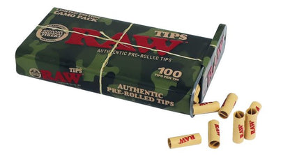 RAW Camo Pre-Rolled Tips Tin | 100ct