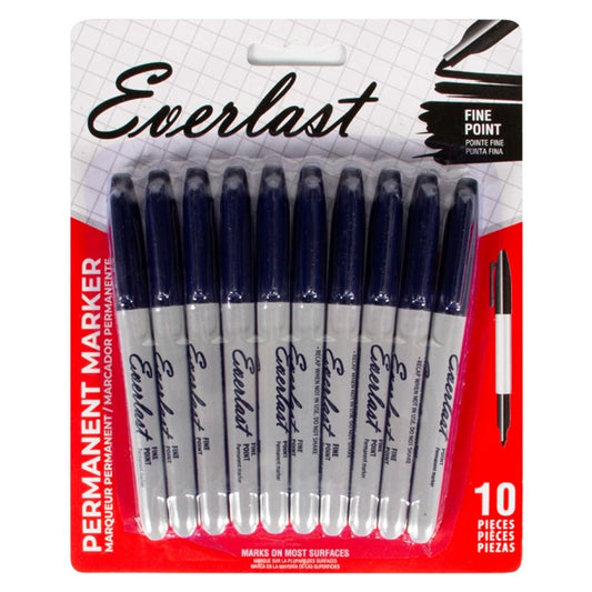 Everlast Black Permanent Markers | Item 09122 | 10pk | 1ct