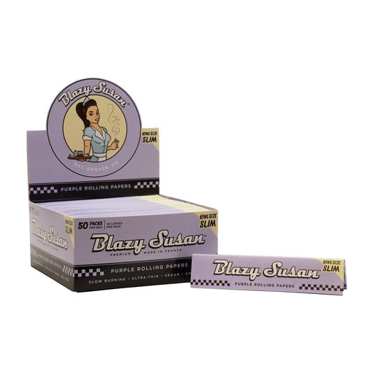 Blazy Susan Purple King Size Slim | 50 Booklets | 50 Leaves