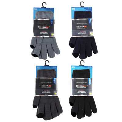 Thermaxxx Thermal Gloves w/ Touch | Assorted Colors | 12ct | Item 11243