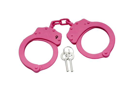 Pink Chain Handcuffs w/ Key | 220041-PK