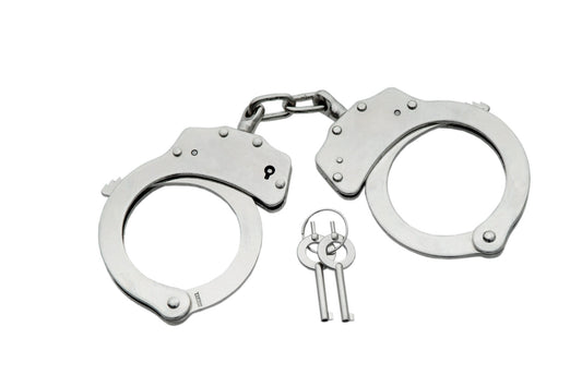 Silver Chain Handcuffs w/ Key | 220041-SL