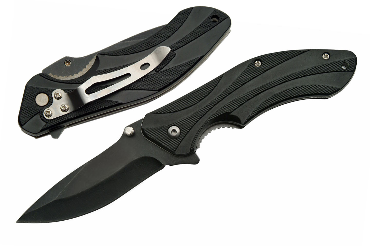 4.5" Black Groove Folding Knife | 300329-BK