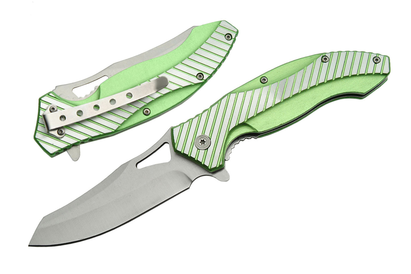 4.75" Green Slicer Folding Knife | 300333
