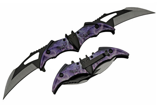 5.75" Purple Lightning Bat Folding Knife | 300516