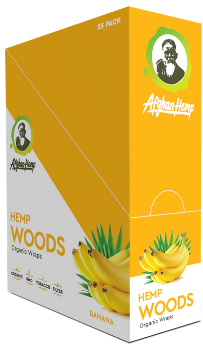 Afghan Hemp Blunt Wraps | Hemp Woods | 2pk | 25ct |