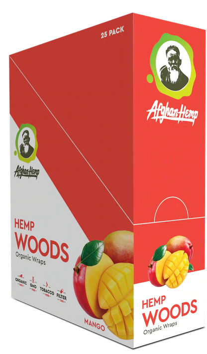 Afghan Hemp Blunt Wraps | Hemp Woods | 2pk | 25ct |