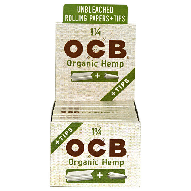 OCB Organic Hemp | 1-1/4" Rolling Papers + Tips | 24ct