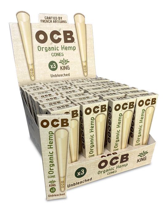OCB Organic Hemp | King Size Cones | 3pk | 32ct