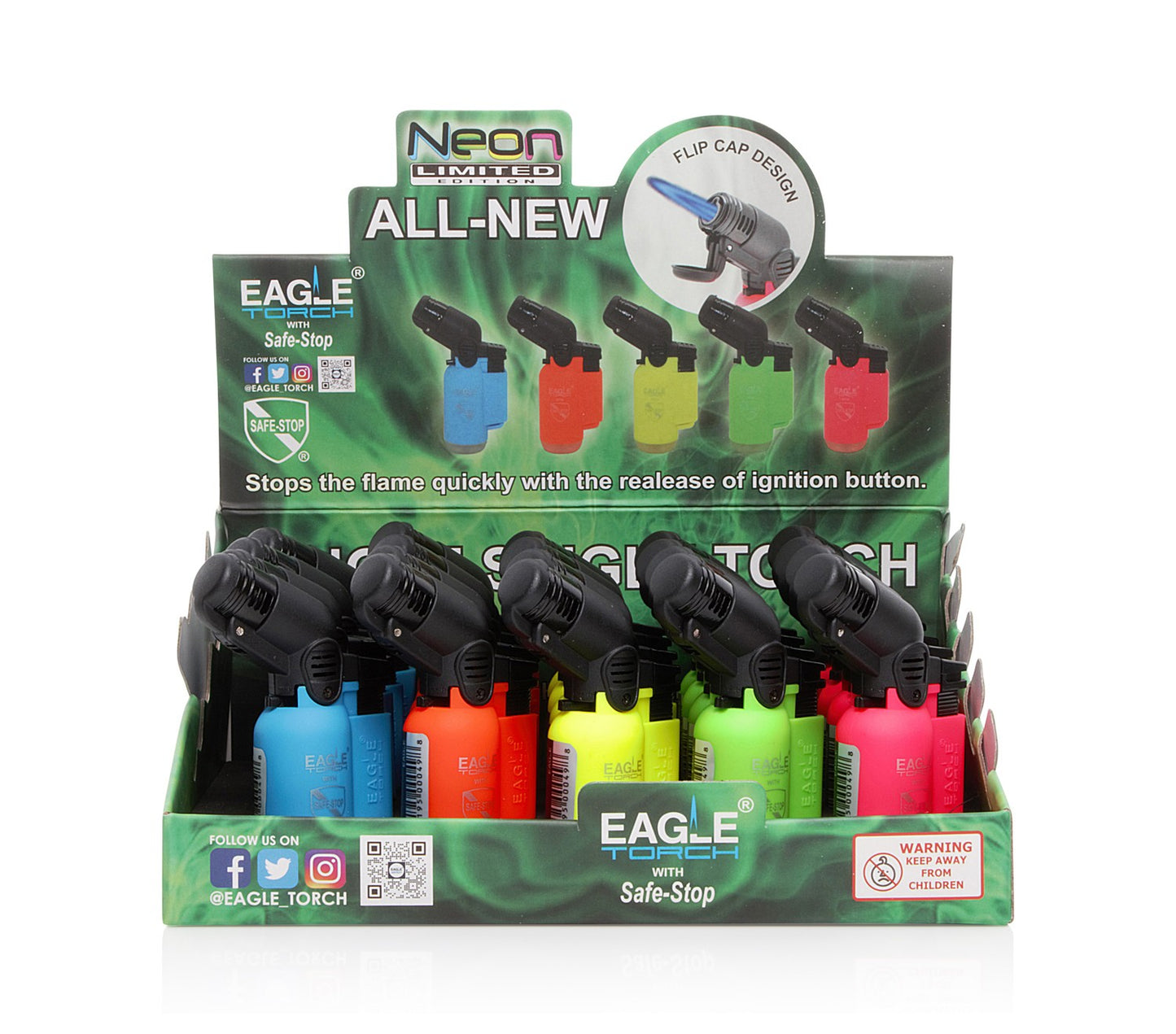 Eagle Torch - Small Single Neon Torch | 20ct | PT116BN
