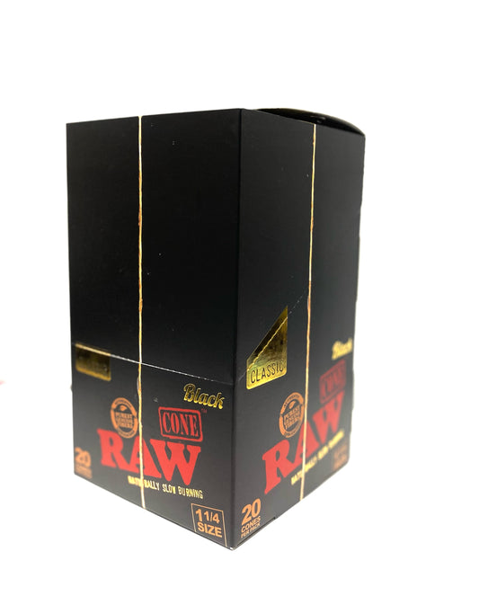 RAW Black Cones | 1-1/4" | 20 Cones | 12ct
