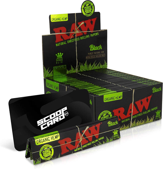 Raw Black Organic Hemp | King Size Slim | 50 Booklets