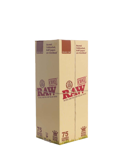 RAW Organic Cones | King Size | 75 Cones Per Box