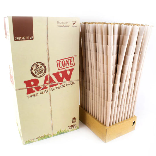 RAW Organic Cones | King Size | 1400 Cones