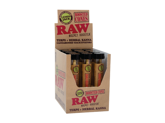 RAW Rocket Booster | Terp Boosted Cones | 12ct |