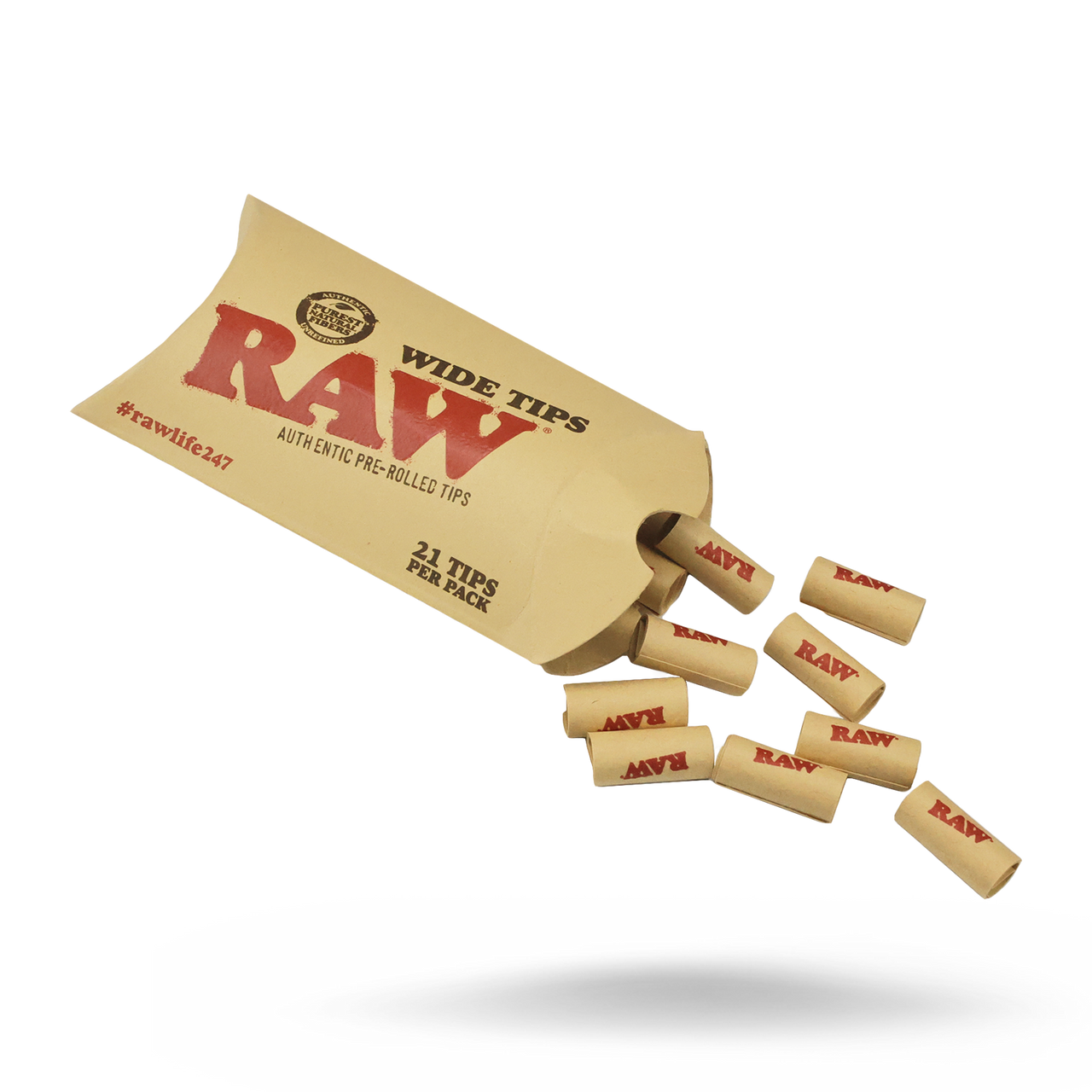 RAW Pre-Rolled Wide Tips | 21pk | 20ct