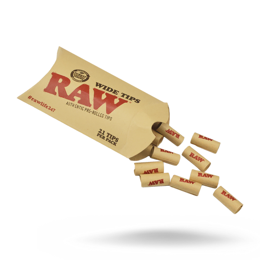 RAW Pre-Rolled Wide Tips | 21pk | 20ct
