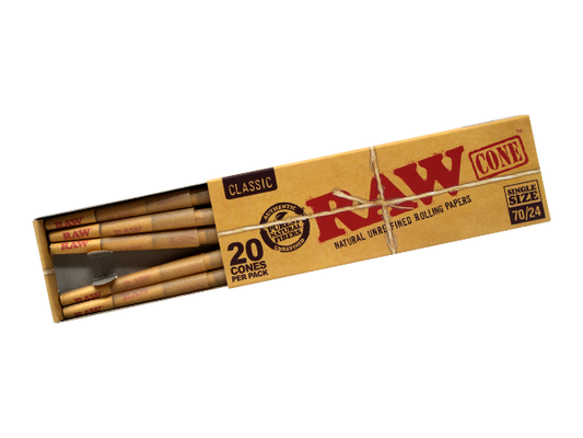RAW Cones | Classic Single Size | 20 Cones | 12ct |
