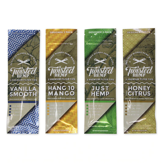Designer Blends | Twisted Hemp Wraps | 2pk | 15ct | Assorted
