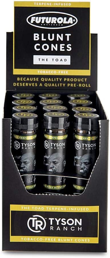 Tyson x Futurola | Terpene-Infused Pre-rolled Blunt Cones | The Toad | 12ct