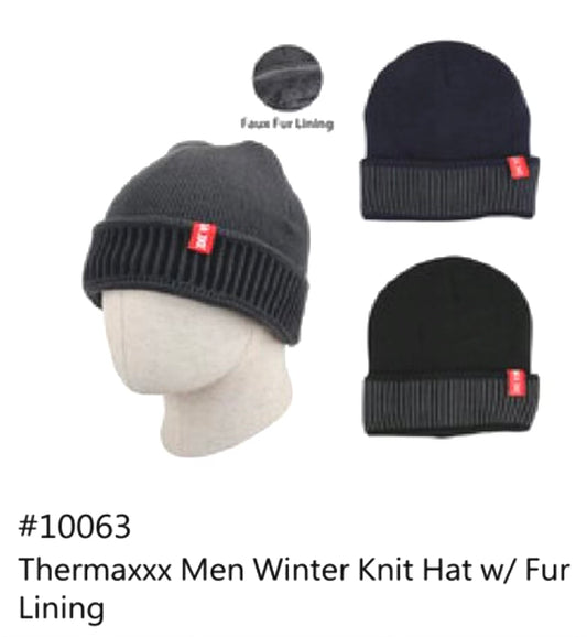 Thermaxxx Winter Knit Hat w/ Fur Lining | 12ct | Item 10063